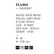Pendule, Lustre suspendate - Pendul LED, Lustra design modern Pluma albastru deschis/ cyan