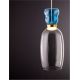 Pendule, Lustre suspendate - Pendul LED, Lustra design modern Pluma albastru deschis/ cyan