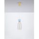 Pendule, Lustre suspendate - Pendul LED, Lustra design modern Pluma albastru deschis/ cyan