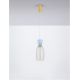 Pendule, Lustre suspendate - Pendul LED, Lustra design modern Pluma albastru deschis/ cyan