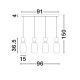 Pendule, Lustre suspendate - Lustra cu 4 pendule LED design modern Pluma multicolor