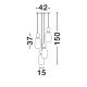 Pendule, Lustre suspendate - Lustra cu 4 pendule LED design modern Pluma multicolor