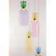 Pendule, Lustre suspendate - Lustra cu 4 pendule LED design modern Pluma multicolor