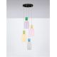 Pendule, Lustre suspendate - Lustra cu 4 pendule LED design modern Pluma multicolor