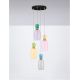 Pendule, Lustre suspendate - Lustra cu 4 pendule LED design modern Pluma multicolor