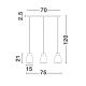 Pendule, Lustre suspendate - Lustra cu 3 pendule design modern Blaku