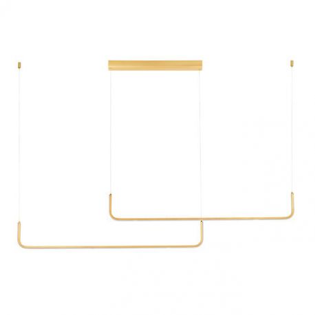 Pendule, Lustre suspendate - Lustra LED suspendata liniara Strita auriu