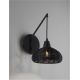 Aplice, corpuri de iluminat pentru pereti - Aplica de perete boho style design natural Fado negru
