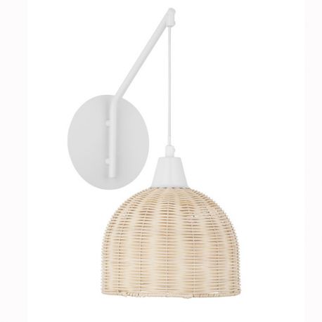 Aplice, corpuri de iluminat pentru pereti - Aplica de perete boho style design natural Fado natur/ alb