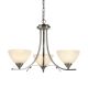 Candelabre, Lustre - Candelabru cu 3 brate design clasic Belle argintiu/alabastru