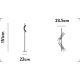 Lampadare - Lampadar/Lampa de podea LED design minimalist Belle negru/auriu
