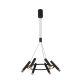 Lustra LED suspendata design minimalist Belle negru/auriu