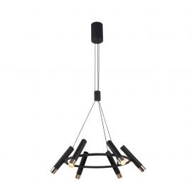 Pendule, Lustre suspendate - Lustra LED suspendata design minimalist Belle negru/auriu