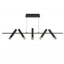 Lustra LED suspendata design minimalist Belle negru/auriu