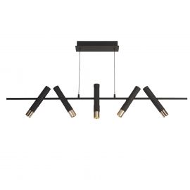 Pendule, Lustre suspendate - Lustra LED suspendata design minimalist Belle negru/auriu