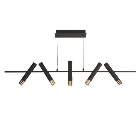 Pendule, Lustre suspendate - Lustra LED suspendata design minimalist Belle negru/auriu