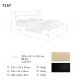 Paturi - Pat dublu tapitat design LUX Cream 180x200cm