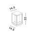 Stalpi - Mini Stalp iluminat exterior decorativ IP65 PACIFIC H-22cm