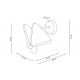 Aplice, corpuri de iluminat pentru pereti - Aplica de perete LED design modern Fluture S auriu