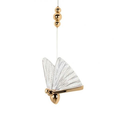 Pendule, Lustre suspendate - Pendul LED design modern Fluture M auriu