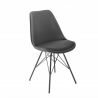 Set 4 scaune moderne Scandinavia catifea gri