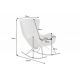 Scaune - Scaun balansoar modern Scandinavia boucle alb