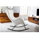Scaune - Scaun balansoar modern Scandinavia boucle alb