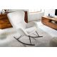 Scaune - Scaun balansoar modern Scandinavia boucle alb