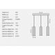 Pendule, Lustre suspendate - Lustra suspendata design nordic Miella 3L fumurie