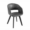 Set 2 scaune design scandinav Nordic Star microfibra gri antic