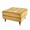Taburete elegant Cozy Velvet 80cm, catifea galben mustar
