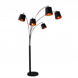 Lampadare - Lampadar tip arc cu 5 brate Levels negru/ auriu