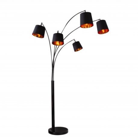 Lampadare - Lampadar tip arc cu 5 brate Levels negru/ auriu