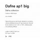 Aplice - Aplica de perete exterior IP55 DAFNE AP1 BIG NERO