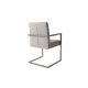 Scaune - Scaun cu brate design retro Big Aston microfibra gri piatra