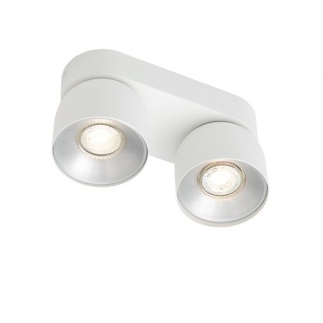 Plafoniere cu spoturi, Spoturi aplicate - Spot aplicat tavan directionabil Pitcher 2L alb