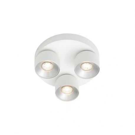 Plafoniere cu spoturi, Spoturi aplicate - Spot aplicat tavan directionabil Pitcher 3L alb