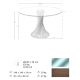 Mese dining - Masa rotunda design modern deosebit Glass and Walnut 130cm