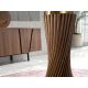 Mese dining - Masa rotunda design modern deosebit Glass and Walnut 130cm