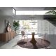 Mese dining - Masa rotunda design modern deosebit Glass and Walnut 130cm