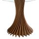 Mese dining - Masa rotunda design modern deosebit Glass and Walnut 130cm