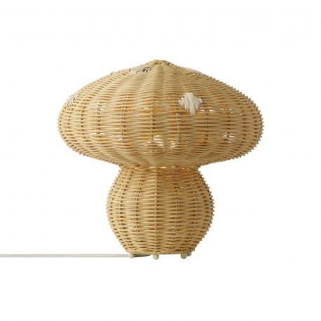 Veioze - Lampa de masa design decorativ natural din ratan Allie