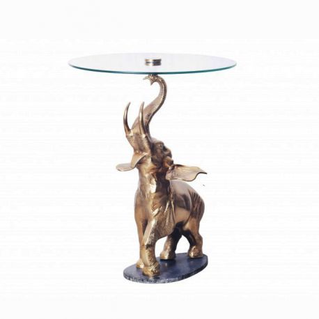 Masute Living - Masuta auxiliara design unicat Elephant 75cm auriu