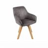 Set de 2 scaune pivotante Livorno catifea gri
