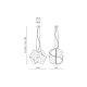 Pendule, Lustre suspendate - Lustra suspendata CAMILLA cu foita aurie sau argintie