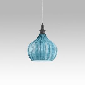 Lustra suspendata, Pendul CLEOFE ambra, alb, cobalt sau ecru