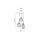 Pendule, Lustre suspendate - Lustra cu 3 pendule CLEOFE ambra, alb sau multicolor