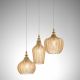 Pendule, Lustre suspendate - Lustra cu 3 pendule CLEOFE ambra, alb sau multicolor