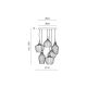Pendule, Lustre suspendate - Lustra cu 6 pendule CLEOFE ambra, alb sau multicolor