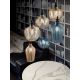 Pendule, Lustre suspendate - Lustra cu 6 pendule CLEOFE ambra, alb sau multicolor
